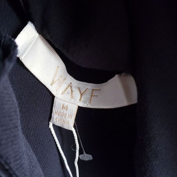 WAYF Black Satin Front Drape Chain Halter Cami - Picture 7 of 7